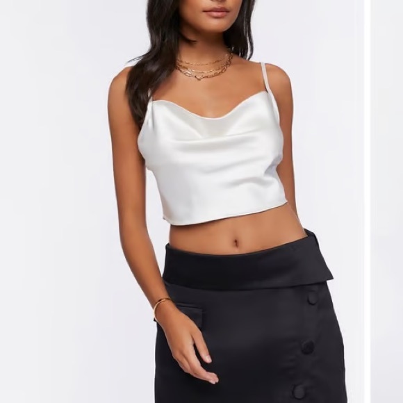 Satin Cowl Neck Cami - Picture 2 of 2